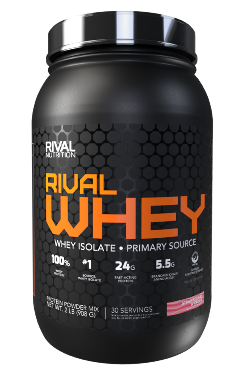 RIVAL WHEY™, Size: 2LBS, Pick Your Flavor: Strawberries and Cream Exp. 04/28/26