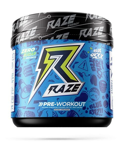 REPP SPORTS RAZE PRE-WORKOUT 30 SERVINGS, Pick Your Flavor: BLUE SHOCK Exp. 09/2026
