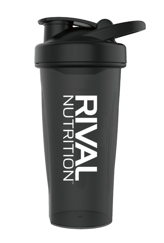 RIVAL NUTRITION BLACK SHAKER WITH HANDLE