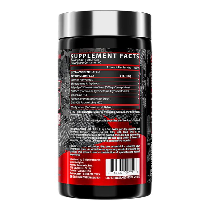 NUTREX Lipo-6 Black UC The Ultimate Thermogenic Fat Burner
