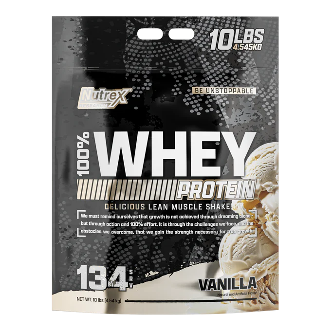 NUTREX 100% WHEY PROTEIN 10LBS, Pick Your Flavor: Vanilla