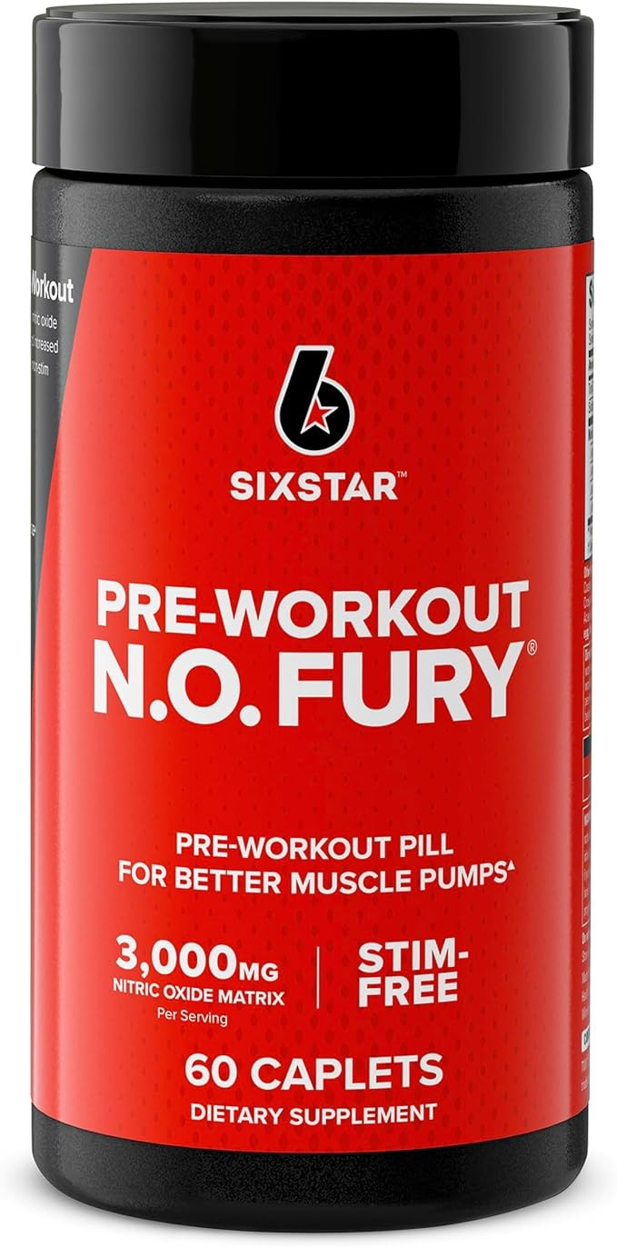 SIXSTAR PRE-WORKOUT N.O. FURY 60 CAPLETS
