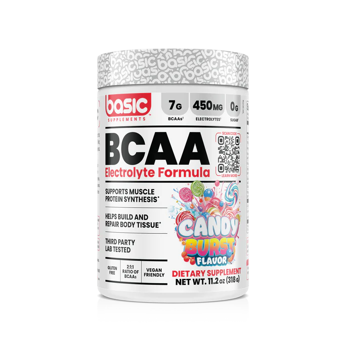 Basic Supplements BCAA (Electrolyte Formula) Exp. Date 12/2026 🔥, Pick Your Flavor: Candy Burst Exp. 12/2026 🔥