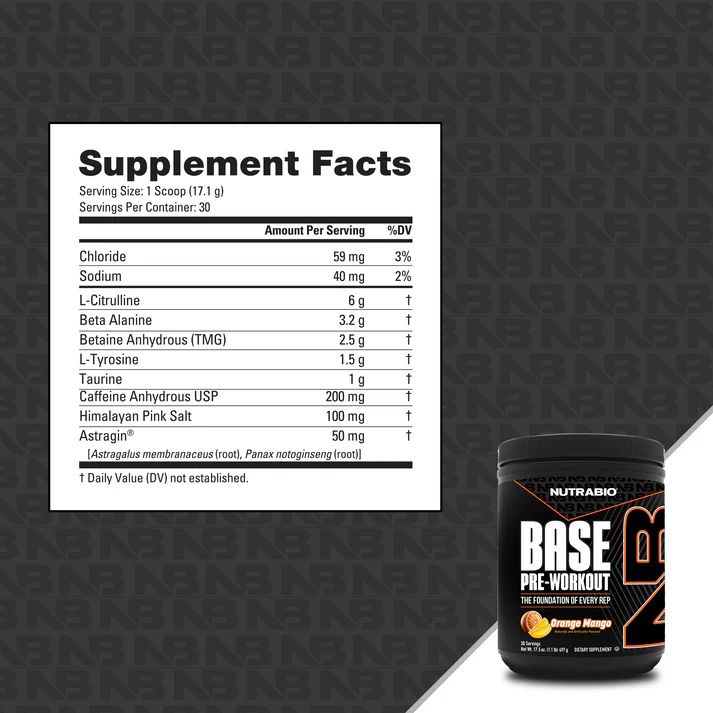 NUTRABIO BASE PRE-WORKOUT