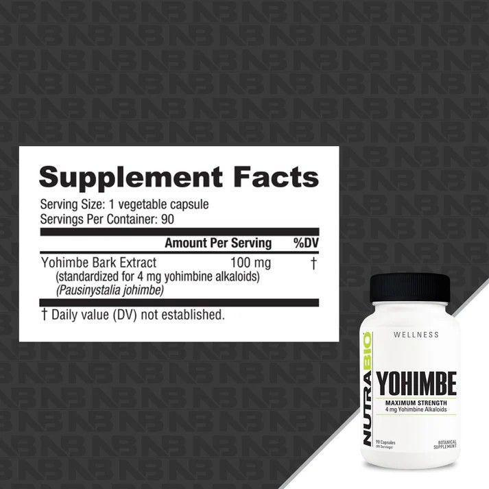NUTRABIO Yohimbe (4mg) Maximum Strength