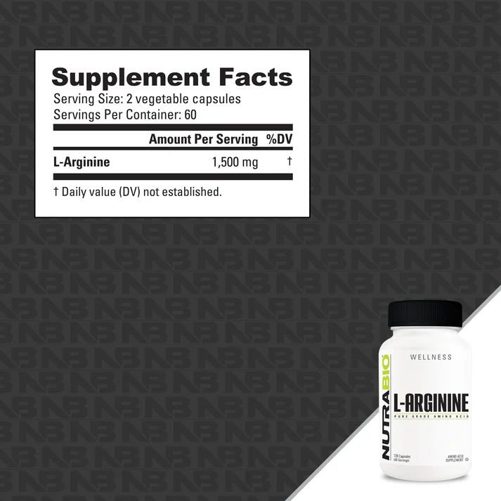 NUTRABIO L-Arginine (750mg)