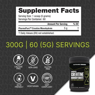 NUTRABIO Micronized Creatine Monohydrate