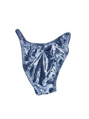 SHINY VELVET SILVER BODYBUILDING POSING TRUNKS