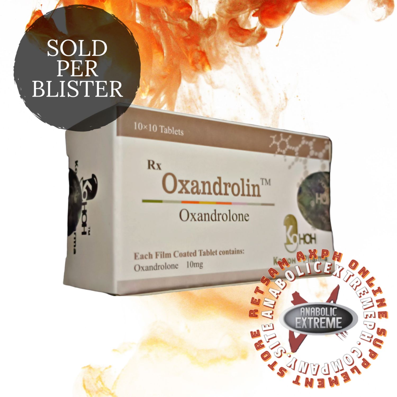 RETAIL PER BLISTER PACK Kohoh Pharma Oxandrolin 10mg x 10 Tablets Blister Pack