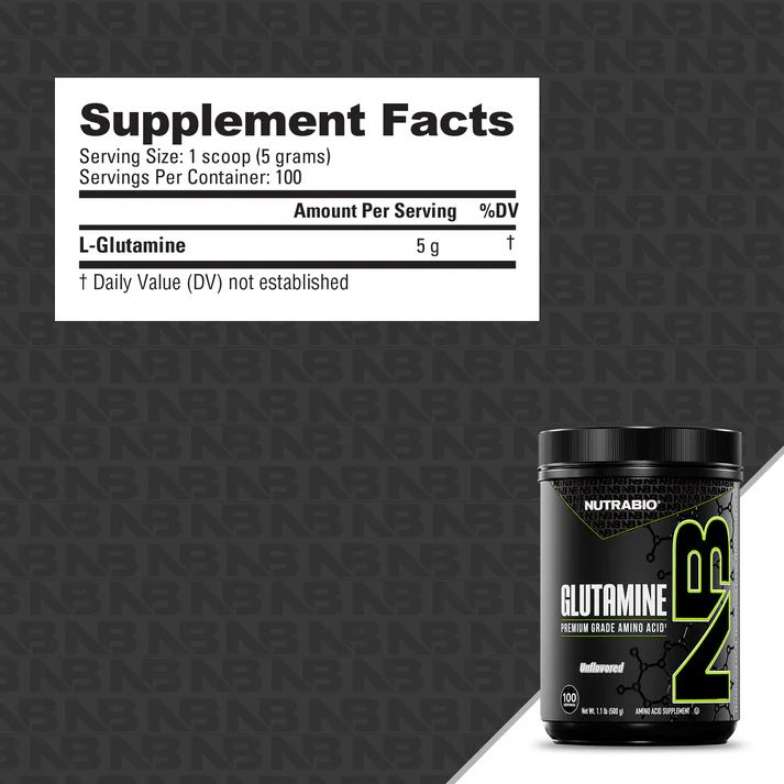 NUTRABIO GLUTAMINE 500g 100 Servings