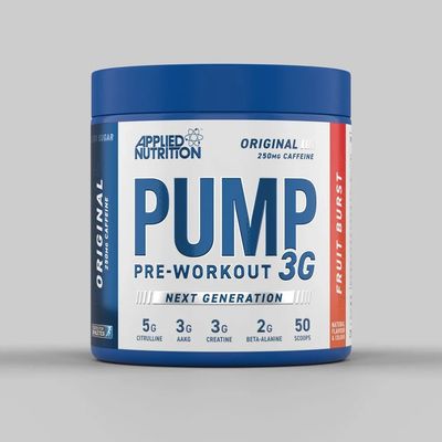 Applied Nutrition Pump 3G - Pre Workout with Caffeine 375g/50 Scoops Fruit Burst Flavor
