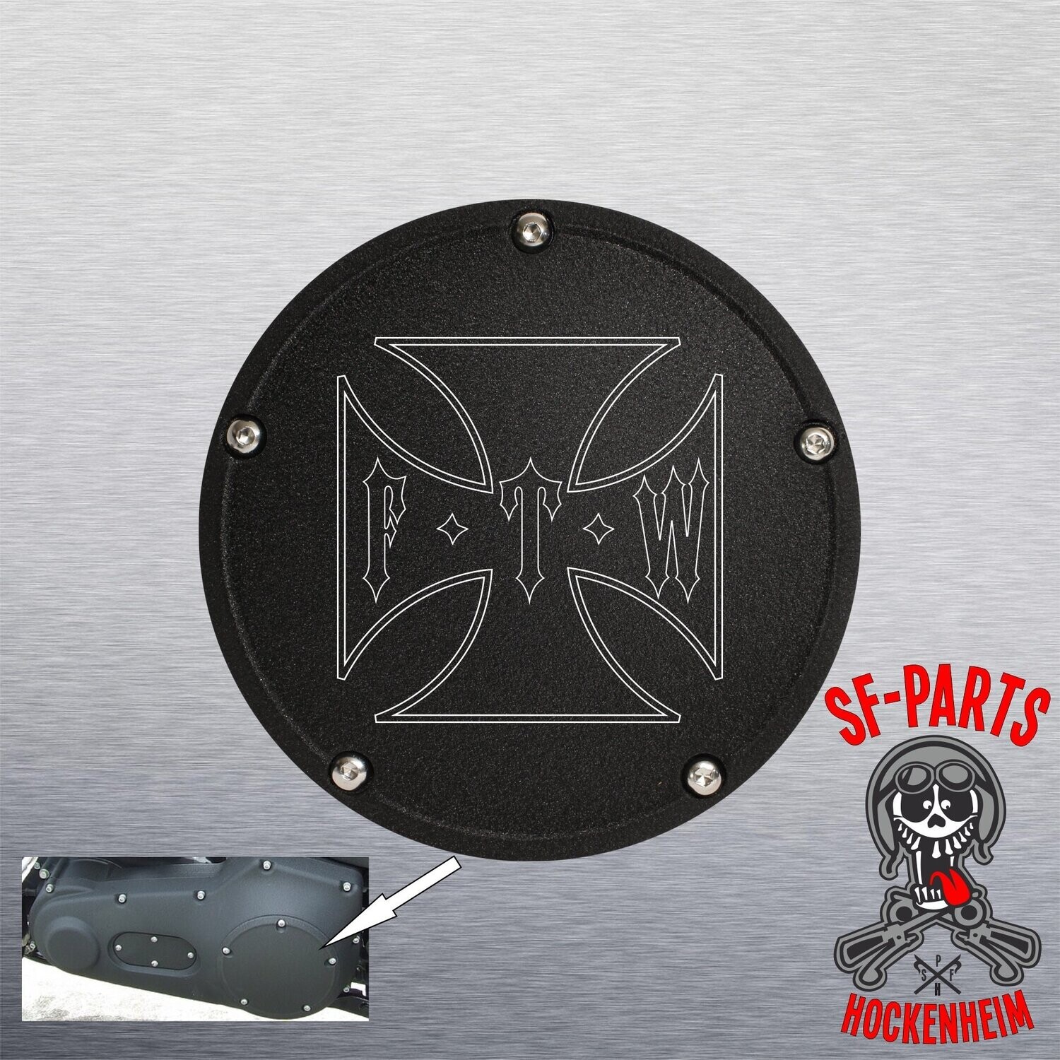 SF-Parts Derby Cover 5 Loch für Harley Davidson Big Twin® ab BJ 1999 (ca.185mm ø)