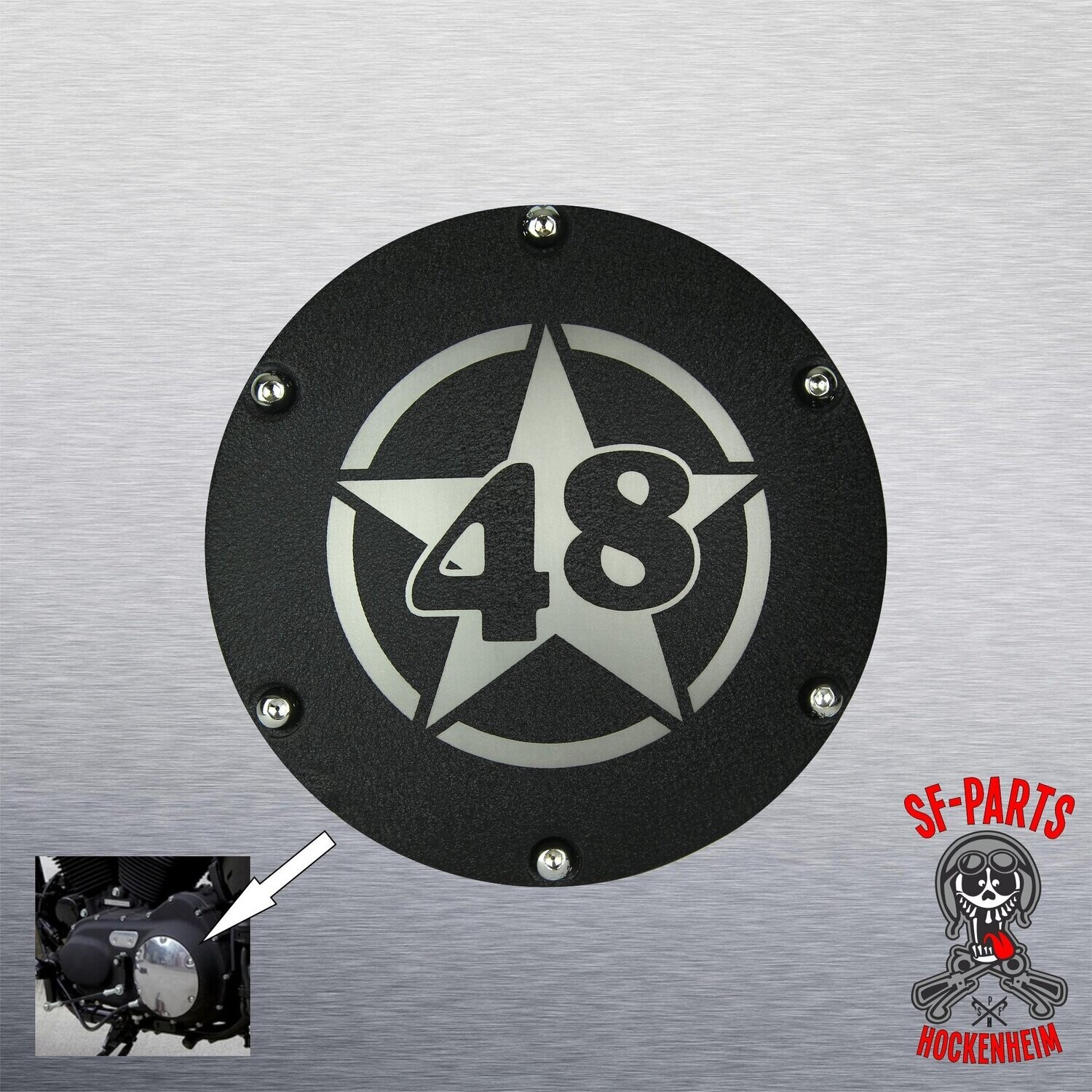 SF-Parts Derby Cover / Kupplungsdeckel 6 Loch für Harley Davidson Sportster® ab Bj. 2004