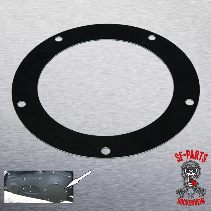 SF-Parts Kupplungsdeckel Dichtung Derby Cover Gasket 5 Loch für Harley Davidson Big Twin® ab BJ 1999 (ca.185mm ø)