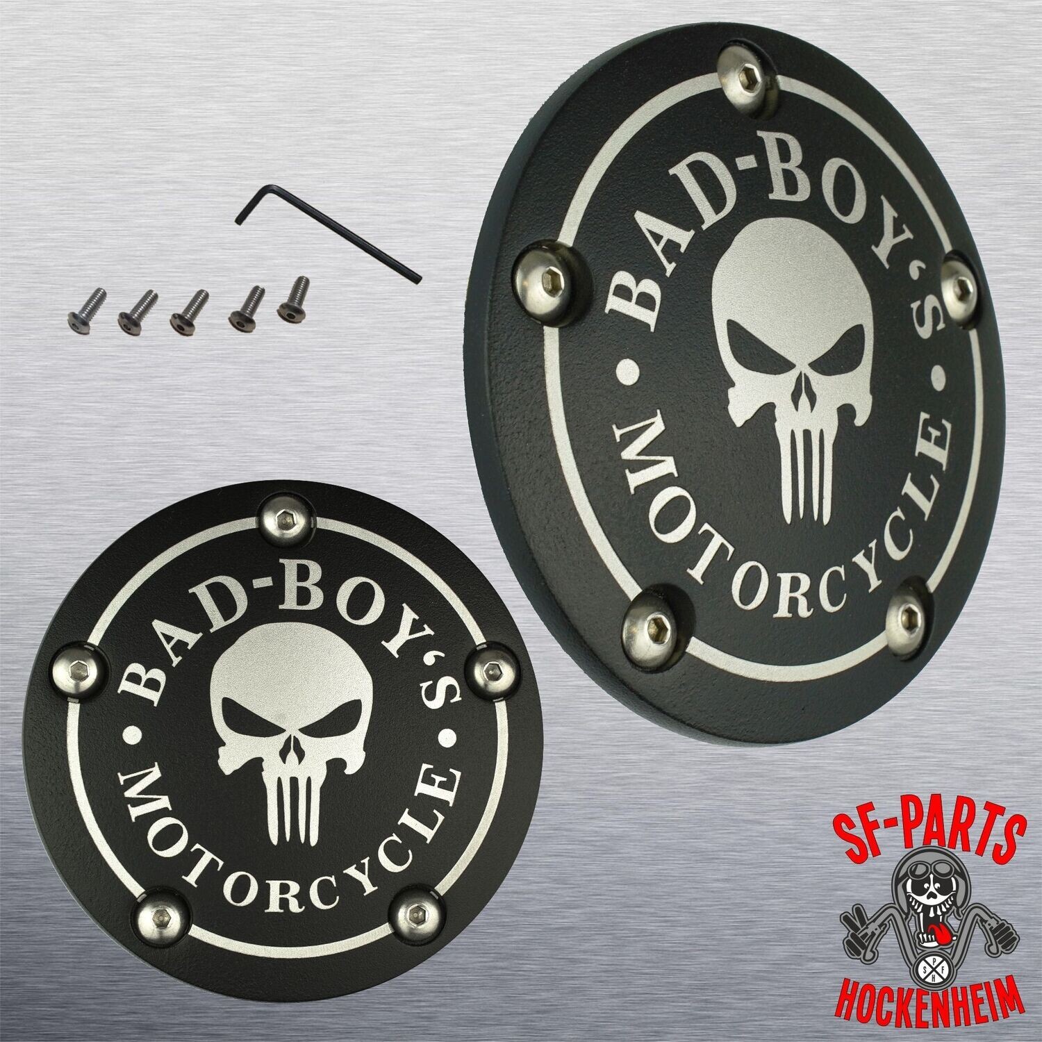 SF-Parts Domed Point Cover / Timer Cover / Zündungsdeckel 5 Loch HD Big Twin® ab BJ 2000