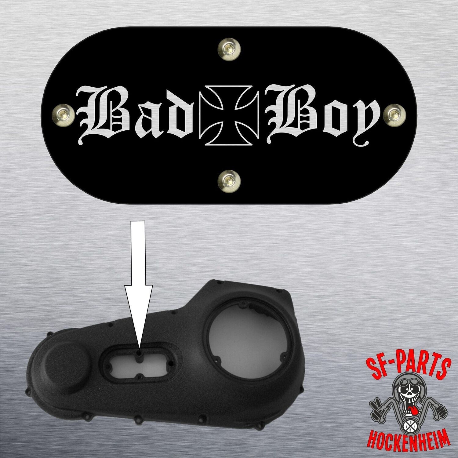 SF-Parts Inspektionscover Inspectioncover für Harley DavidsonBig Twin Bj. 1970-2006 aus 4mm Aluminium