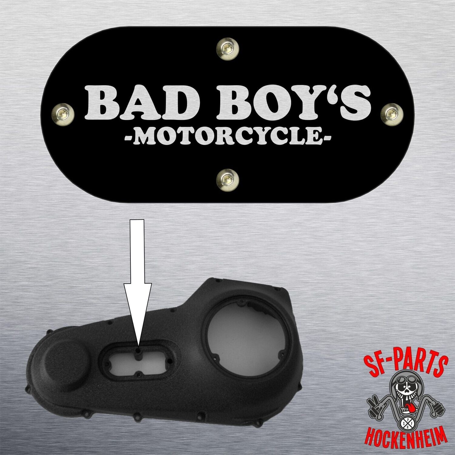 SF-Parts Inspektionscover Inspectioncover für Harley DavidsonBig Twin Bj. 1970-2006 aus 4mm Aluminium