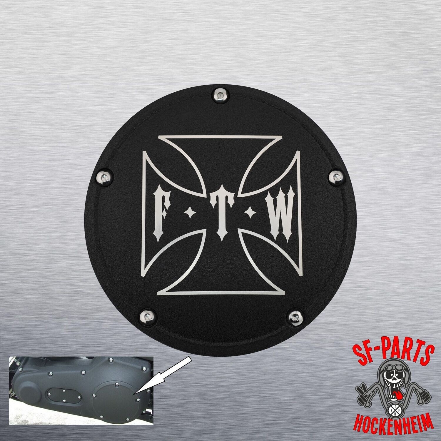SF-Parts Derby Cover 5 Loch für Harley Davidson Big Twin® ab BJ 1999 (ca.185mm ø)