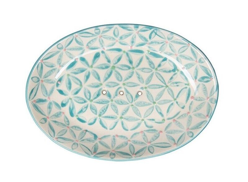 TRANQUILLO - Seifenschale - Oval - Retro - Türkis