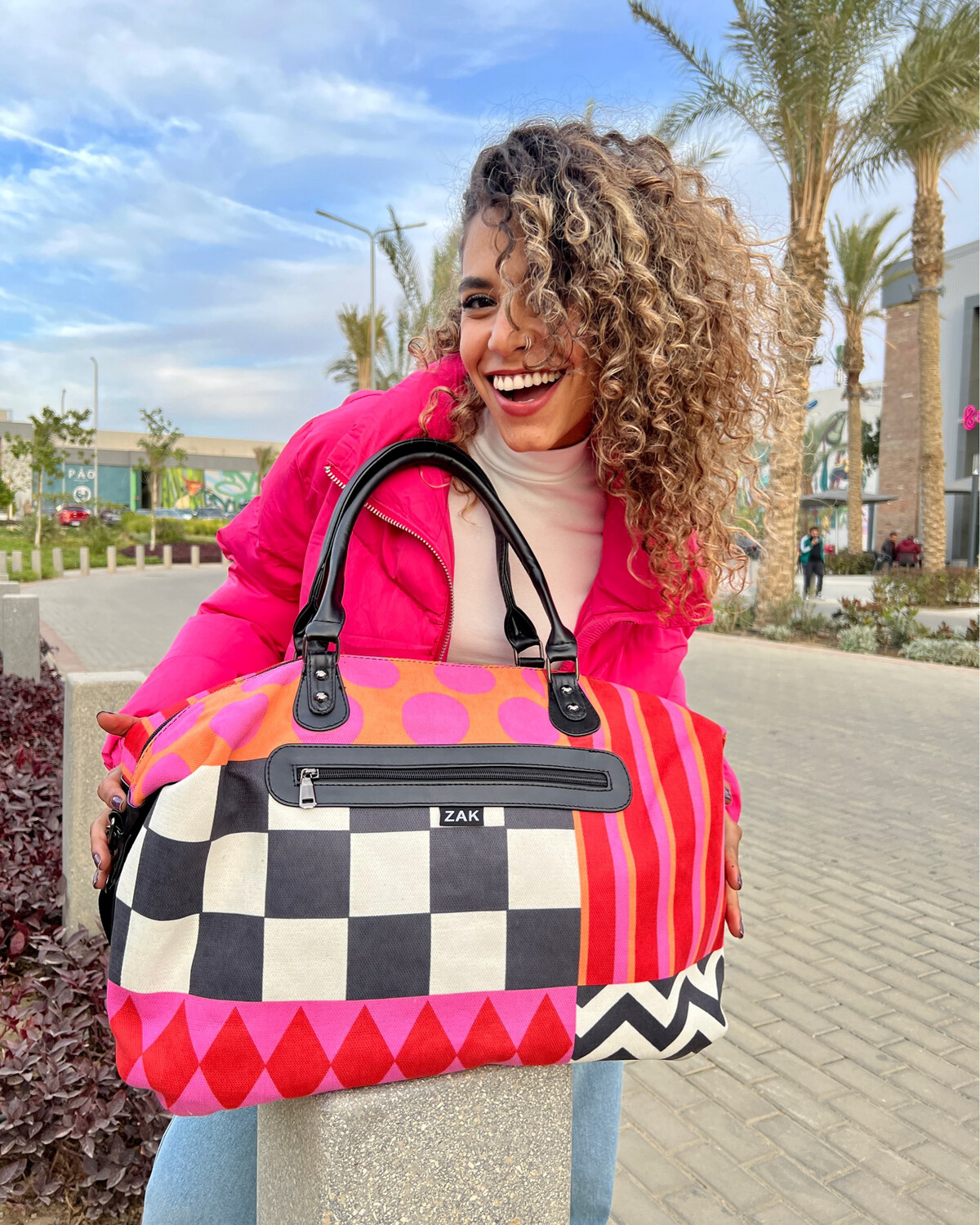 Fuchsia Fiesta Duffle Bag