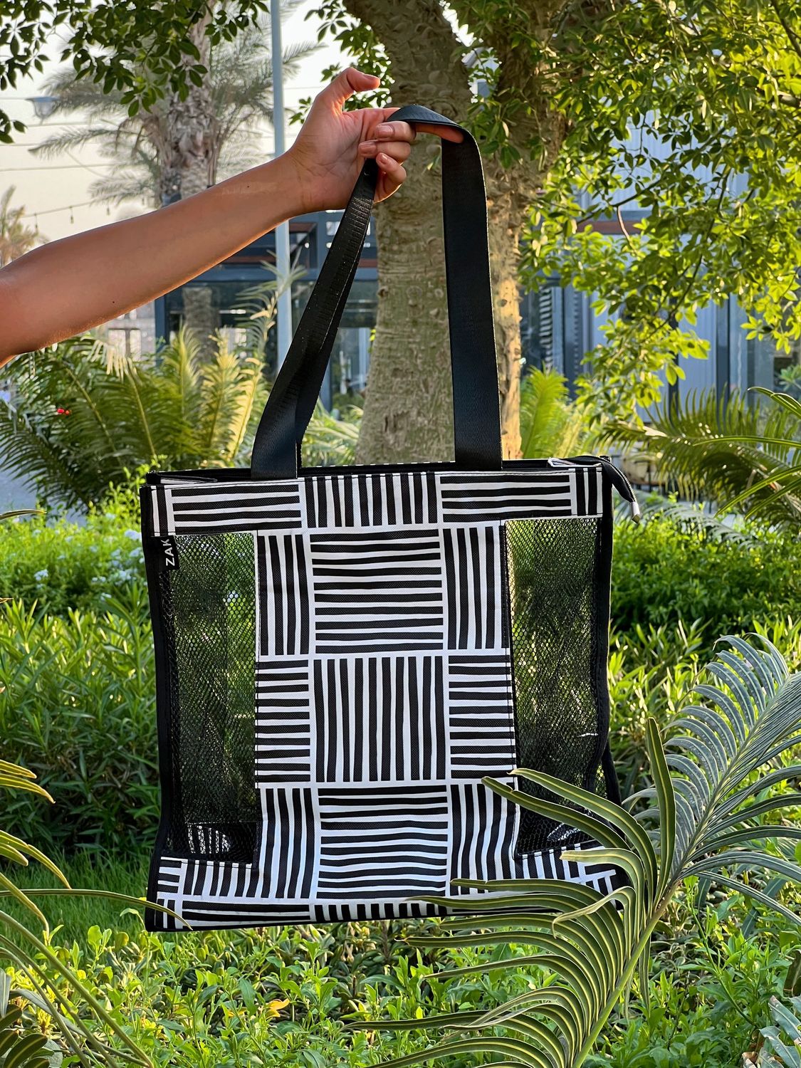 Monochrome Mesh Bag