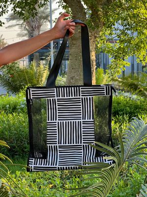 Monochrome Mesh Bag