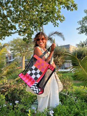 Fuchsia Fiesta Mesh Bag