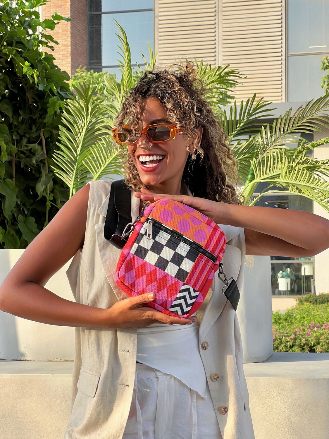 Fuchsia Fiesta Mini Cross Bag