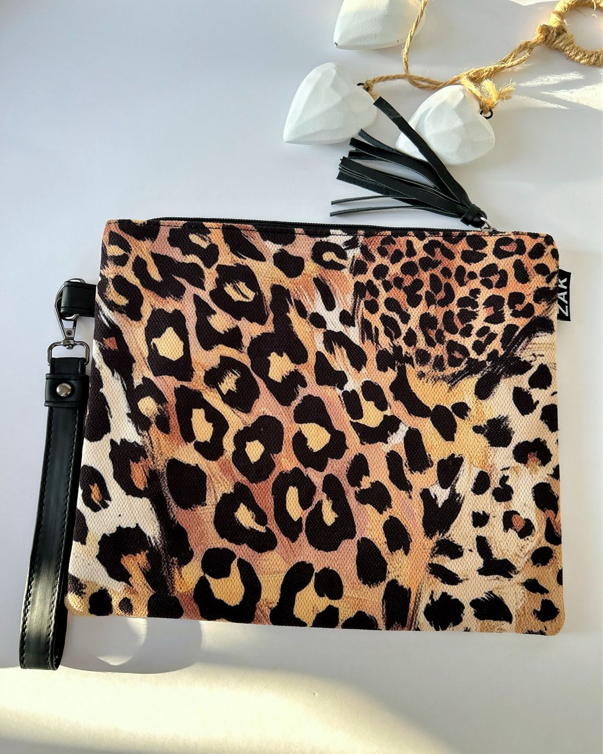 Light Leopard Clutch