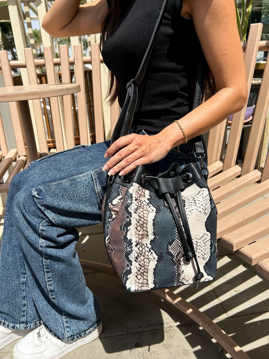 Snake Bucket Bag