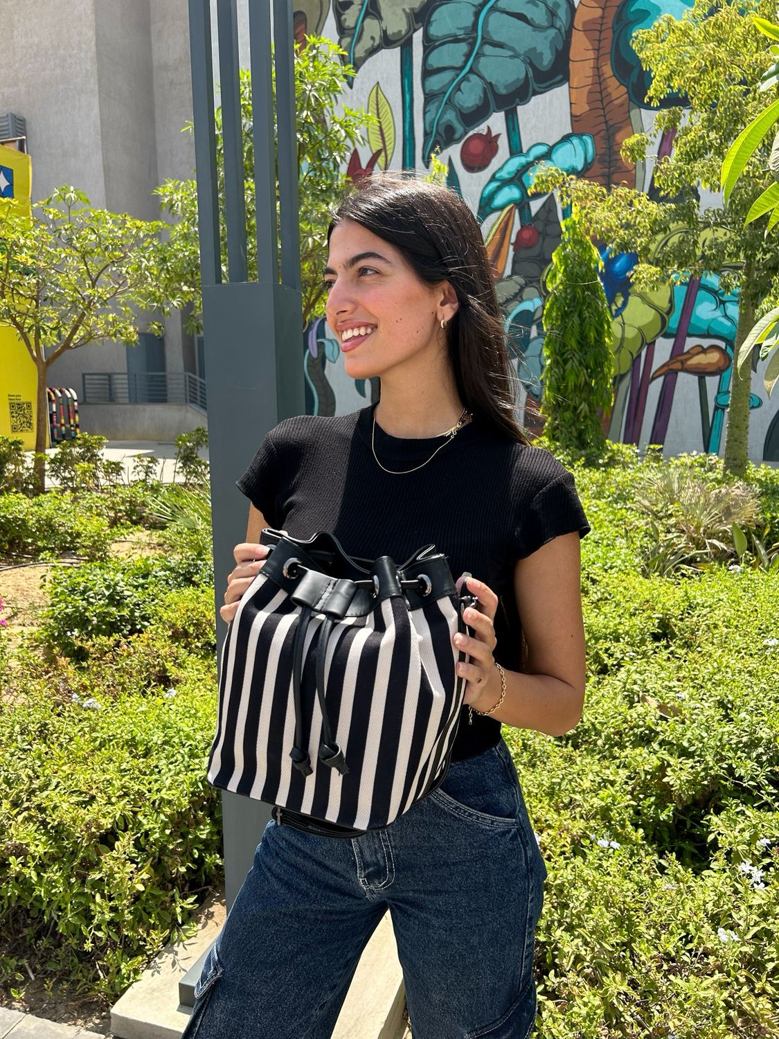 Stripes Bucket Bag