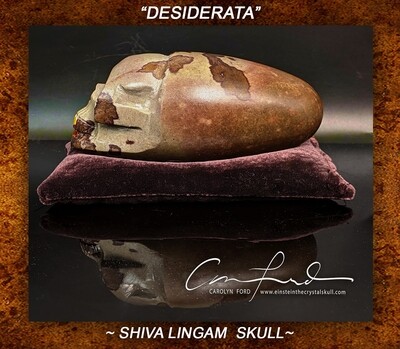 Shiva Lingam Skull,  Einstein the Ancient Crystal 
Skull Imprinted 