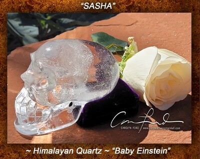BABY EINSTEIN ~ Himalayan Crystal Skull, Einstein Imprinted, 