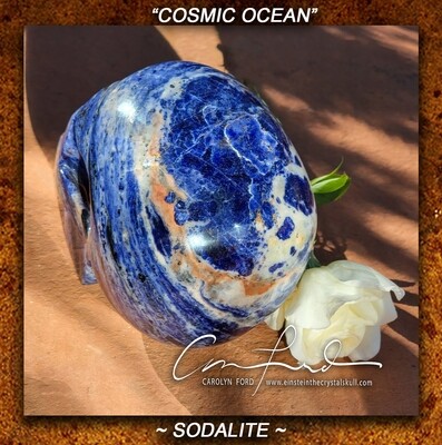 SODALITE ~Skull, Einstein Imprinted,  