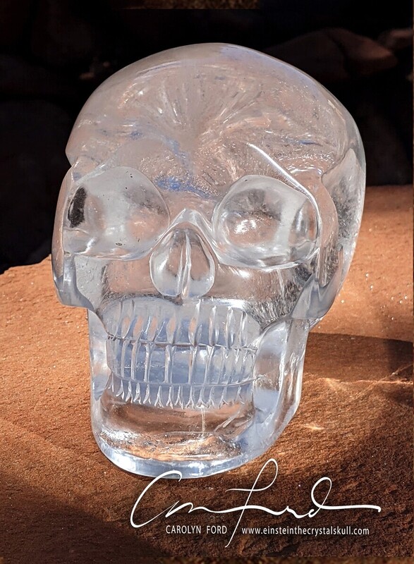 Himalayan Clear Crystal, Einstein Imprinted Skull  Himalayan Clear Crystal, Einstein Imprinted Skull "LEELA"