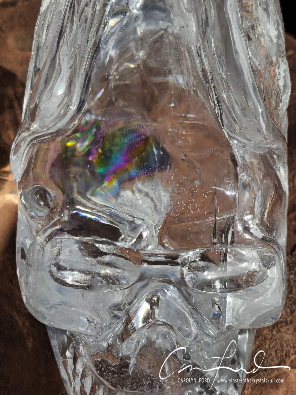 Angelic Winged Brazilian Quartz Crystal Skull, Einstein Imprinted, 