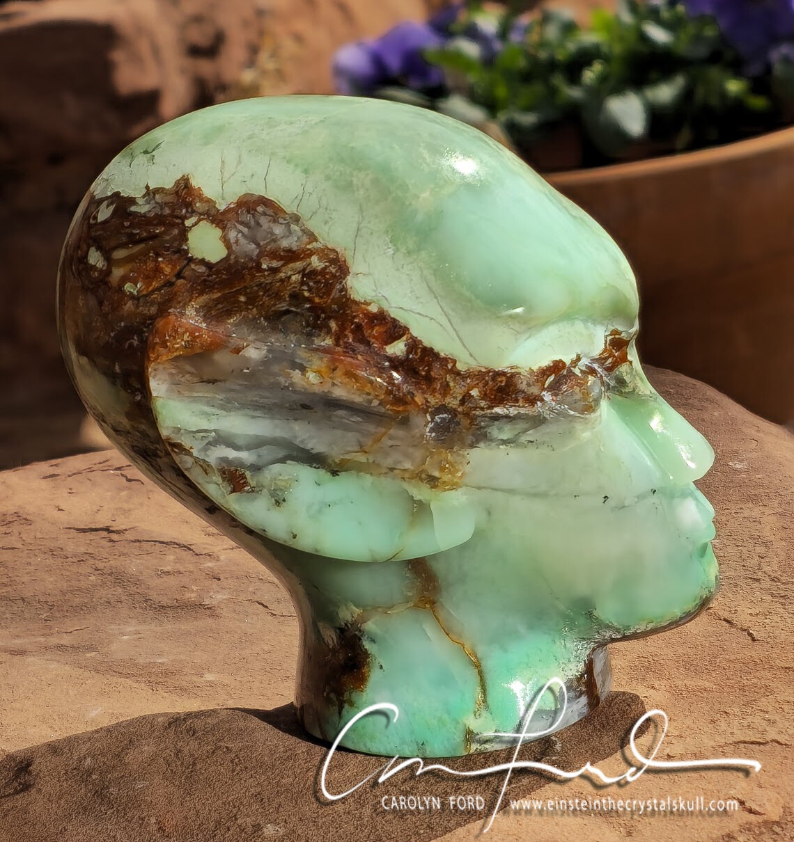 Chrysoprase, Hybrid Alien, Elf, Einstein Imprinted Elf Skull "MATTIE".