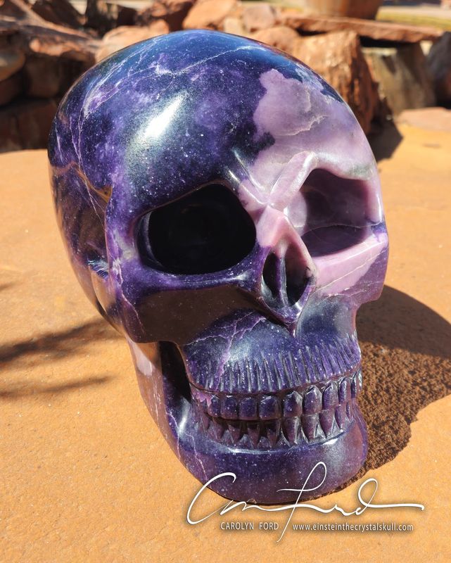 Lepidolite, Einstein Imprinted, Crystal Skull, "GALACTIC VENUS"