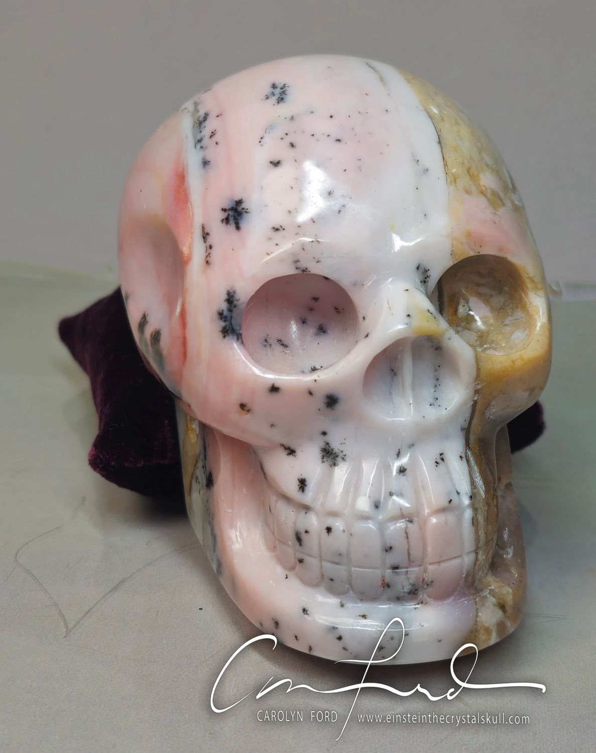 PINK OPAL , Baby Einstein Imprinted Skull - "PINKY LOVELACE"