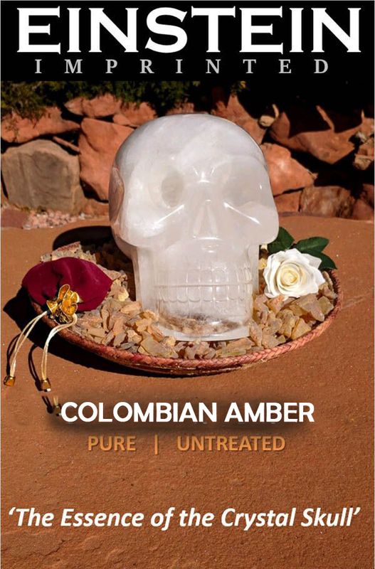 AMBER  Incense from Colombia, the Essence of the Crystal Skull, Einstein Imprinted