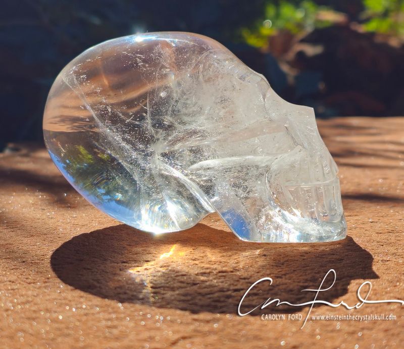 Clear Brazilian Quartz Crystal Skull  Clear Brazilian Quartz Crystal Skull "MASERATI".