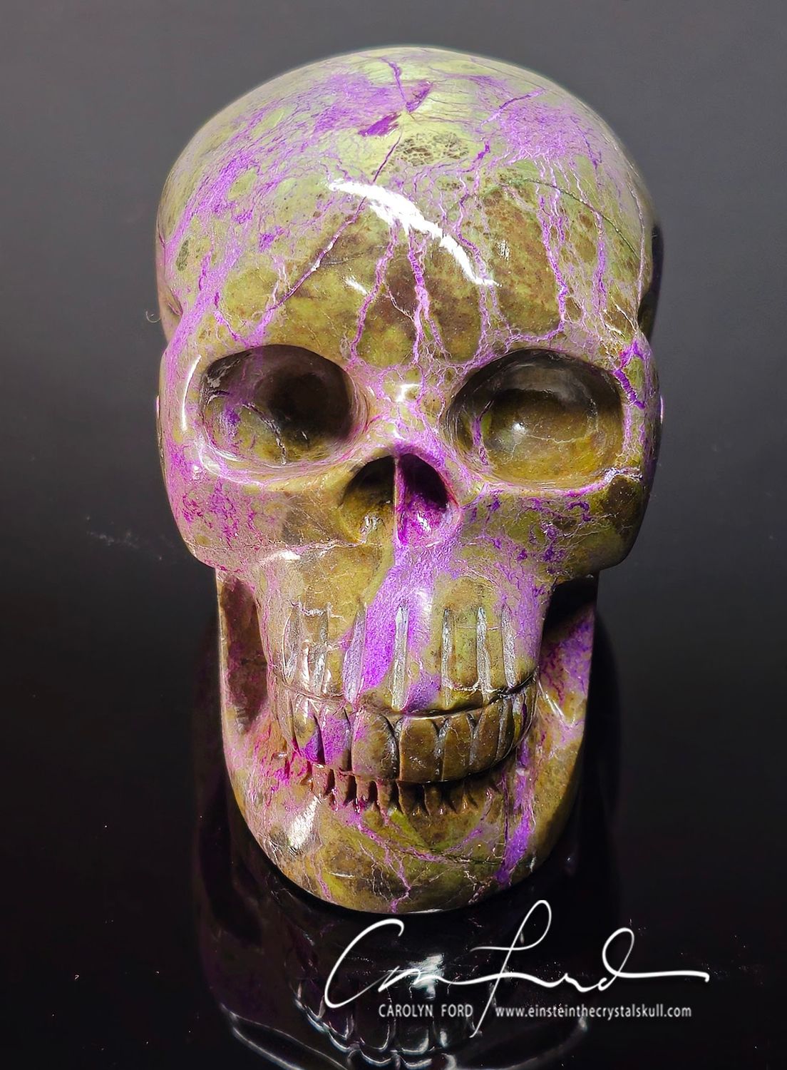 Stichtite - Einstein Imprinted Skull, "MAGENTA FAE"