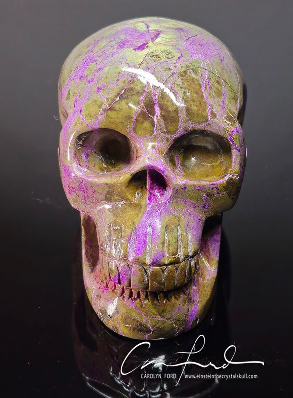 Stichtite - Einstein Imprinted Skull, Stichtite - Einstein Imprinted Skull, "MAGENTA FAE"