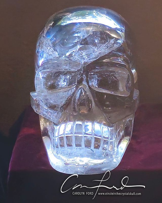 "HATHOR" Clear Light Citrine, Crystal Skull, Einstein Imprinted,