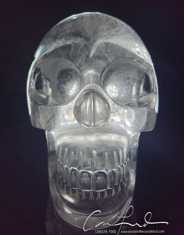 Crystal Skull, Einstein Imprinted Crystal Skull, Einstein Imprinted "STAR"