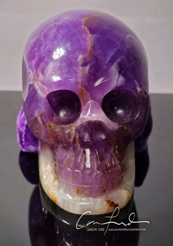 BABY EINSTEIN Imprinted Amethyst Crystal Skull, BABY EINSTEIN Imprinted Amethyst Crystal Skull, "VIOLET STELLA"