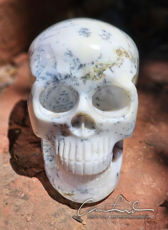 Dendrite Opal, "EAGLE HEART", Einstein Imprinted.