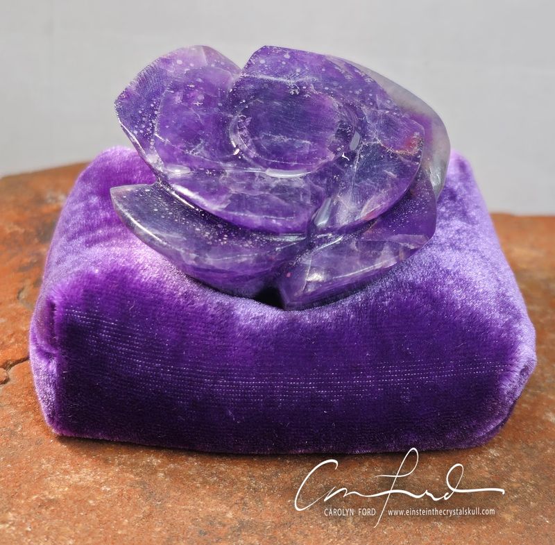 Amethyst Rose, Einstein Imprinted, Amethyst Rose, Einstein Imprinted, "VIOLET FLAME ROSE" w/Violet Cushion