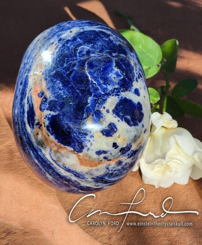 SODALITE ~Skull, Einstein Imprinted,  "COSMIC OCEAN"
