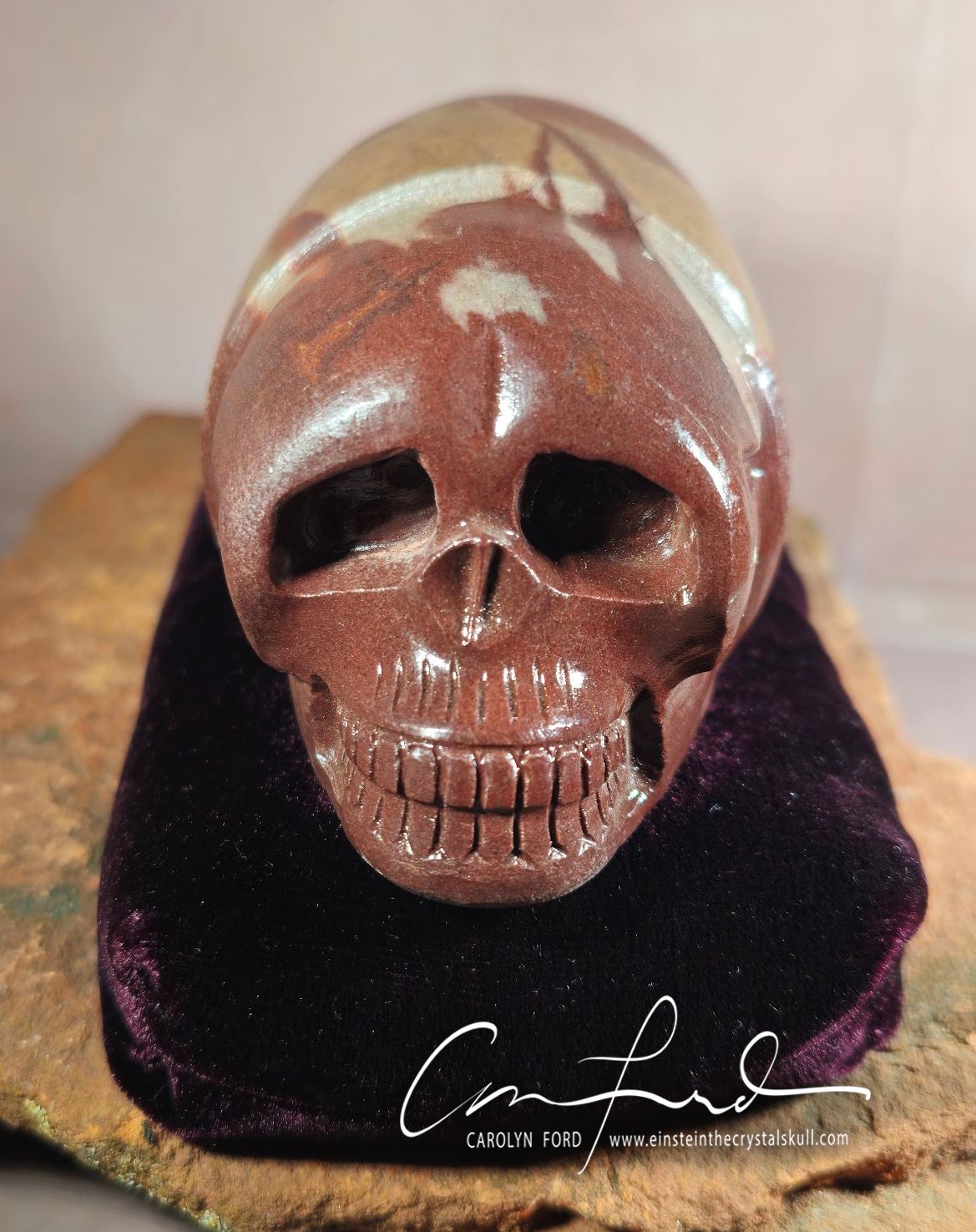 Shiva Lingam Skull,  Einstein the Ancient Crystal  Skull Imprinted "SHIVA DEVA"
